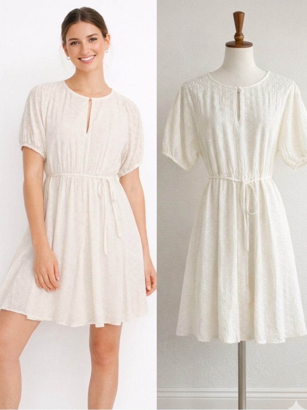 Madewell Eyelet Tassel Tie Mini In Ivory Lighthouse Preppy Minimalist Size 8